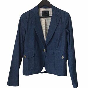 Sanctuary Los Angeles Chambray Single Button Blazer